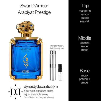 Swar D'Amour by Arabiyat Prestige | Fragrance Sample | Decant