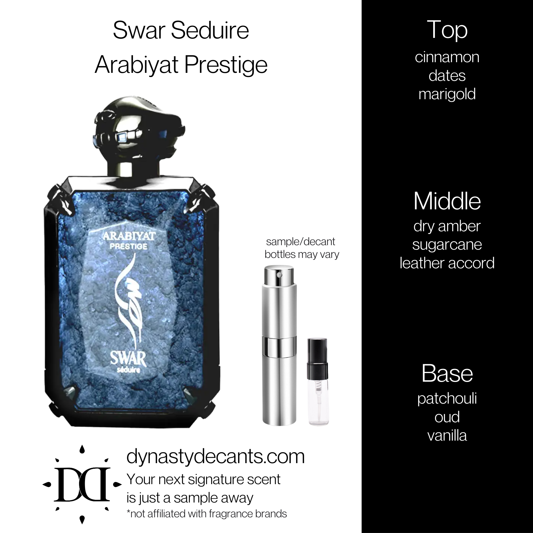 Swar Seduire by Arabiyat Prestige | Fragrance Sample | Decant