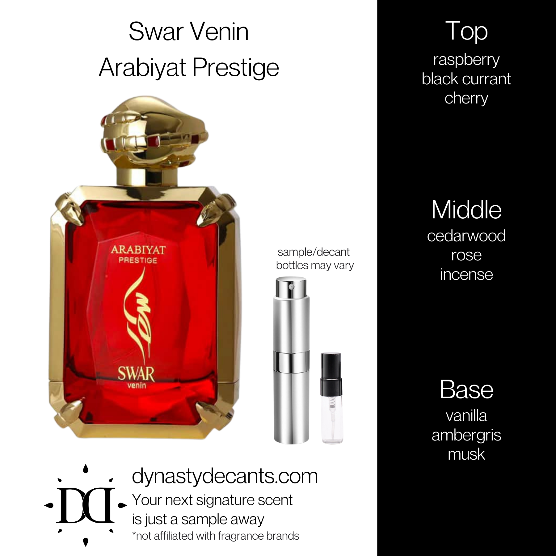 Swar Venin by Arabiyat Prestige | Fragrance Sample | Decant