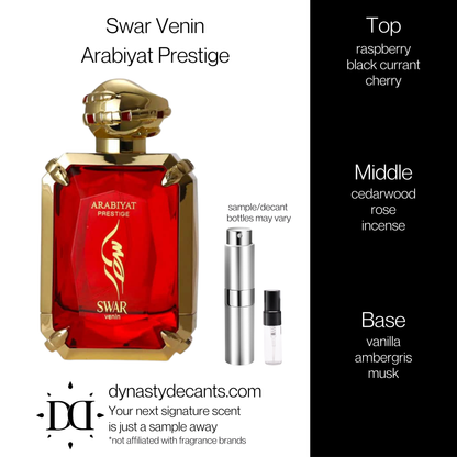 Swar Venin by Arabiyat Prestige | Fragrance Sample | Decant