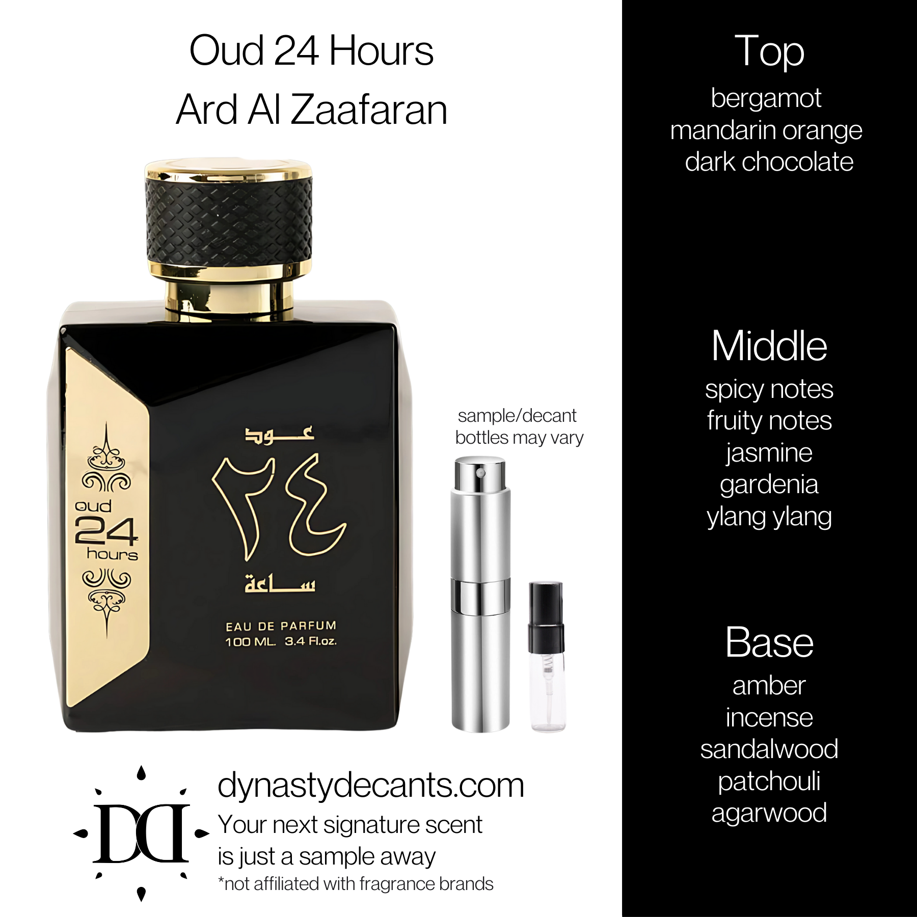 Oud 24 Hrs by Ard Al Zaafaran | Fragrance Sample | Decant