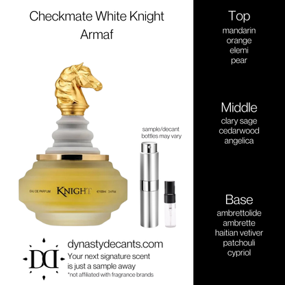 Checkmate White Knight by Armaf | Fragrance Sample | Decant