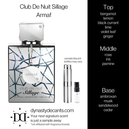 Club De Nuit Sillage by Armaf | Fragrance Sample | Decant