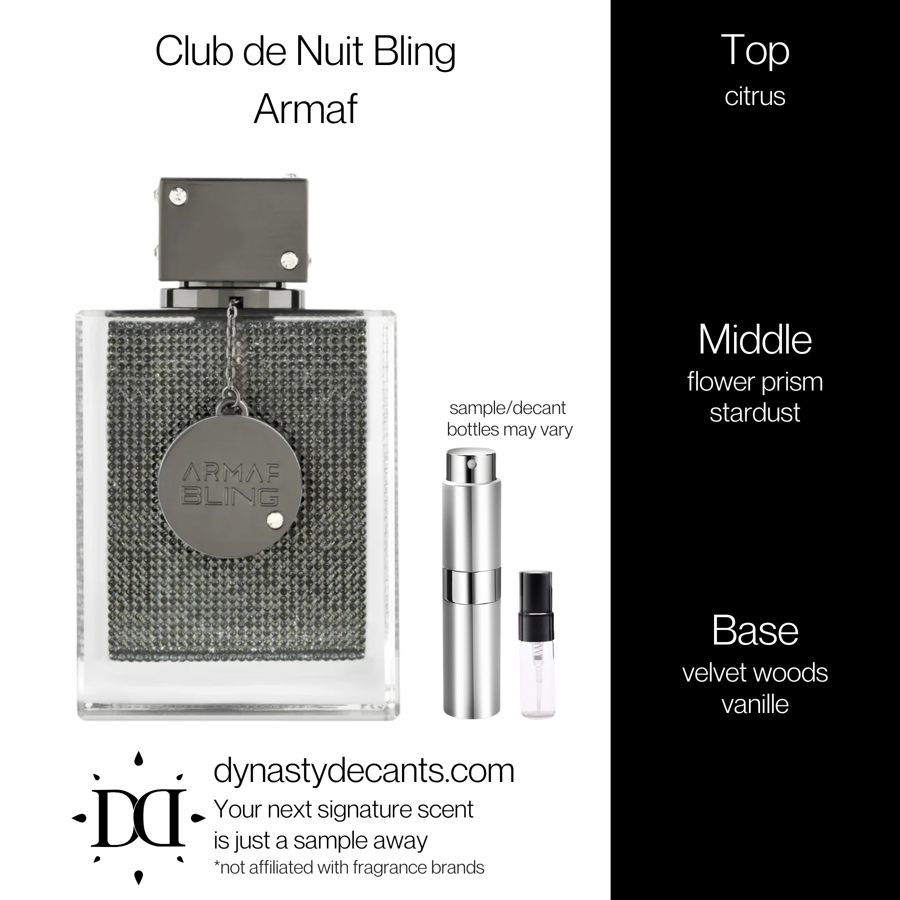 Club de Nuit Bling by Armaf | Fragrance Sample | Decant