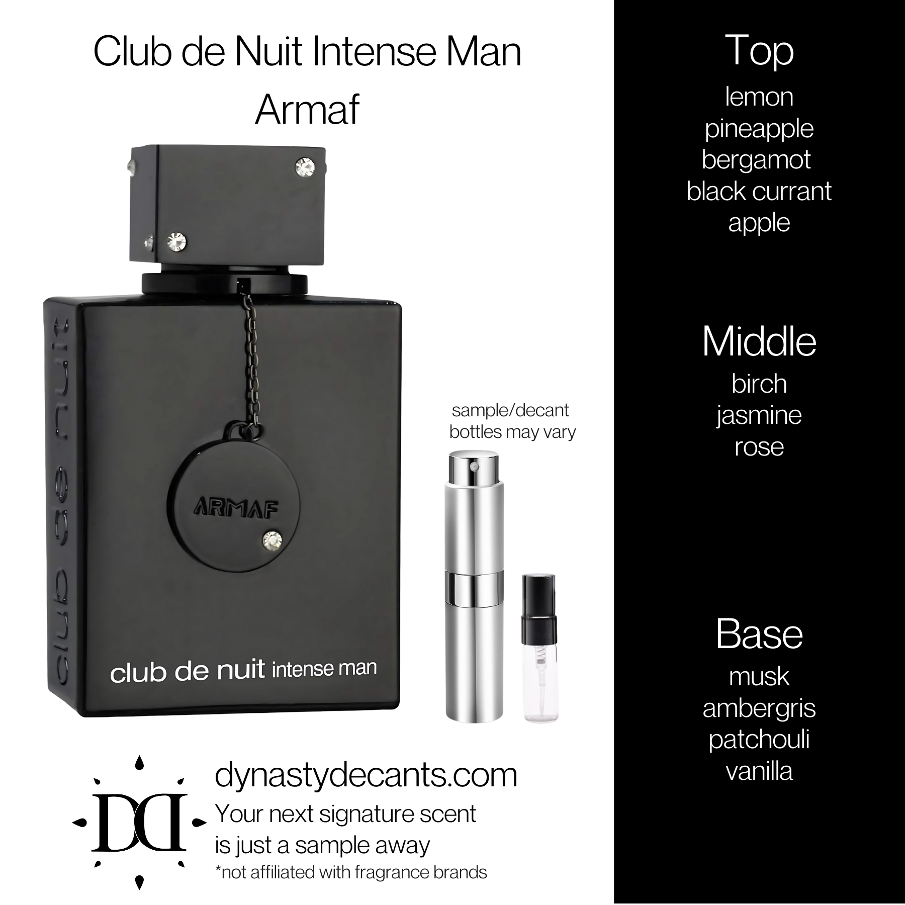 Club De Nuit Intense Man by Armaf | Fragrance Sample | Decant