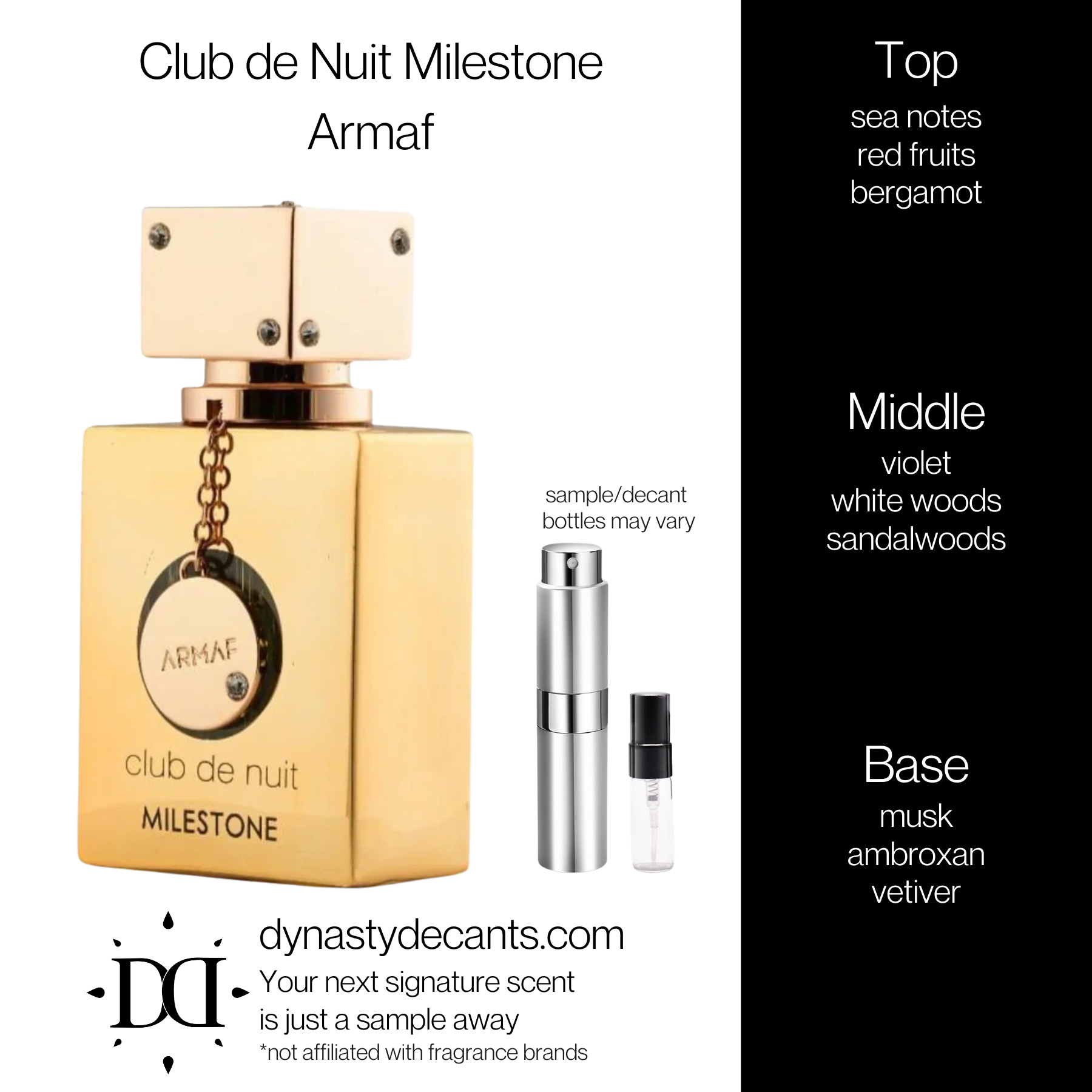 Club de Nuit Milestone by Armaf | Fragrance Sample | Decant