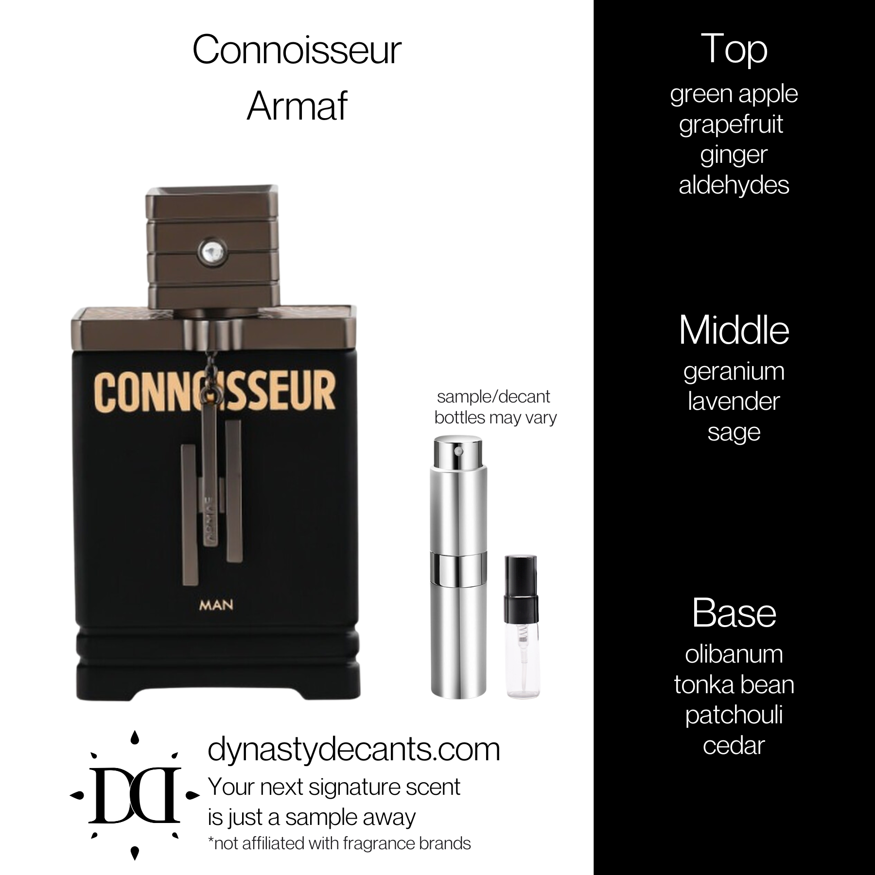 Connoisseur by Armaf | Fragrance Sample | Decant