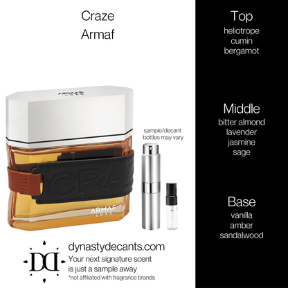 Craze for men by Armaf | Fragrance Sample | Decant