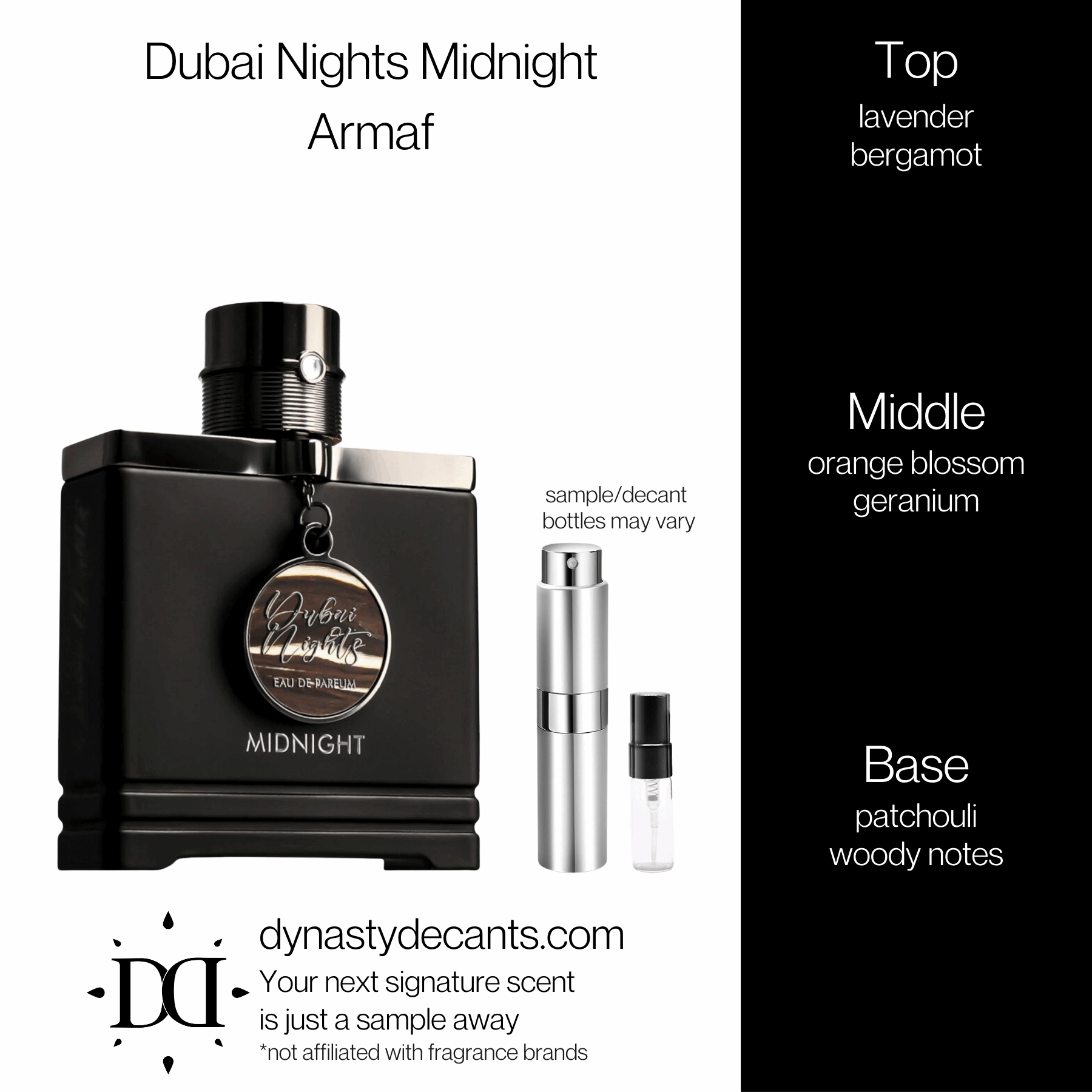 Dubai Nights Midnight by Armaf | Fragrance Sample | Decant