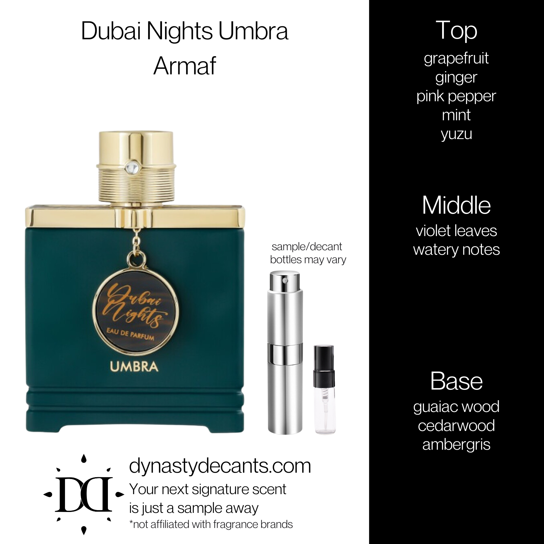 Dubai Nights Umbra by Armaf | Fragrance Sample | Decant