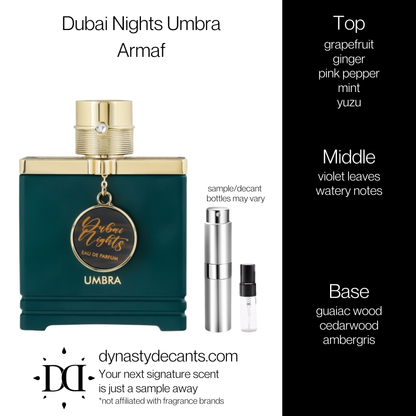 Dubai Nights Umbra by Armaf | Fragrance Sample | Decant