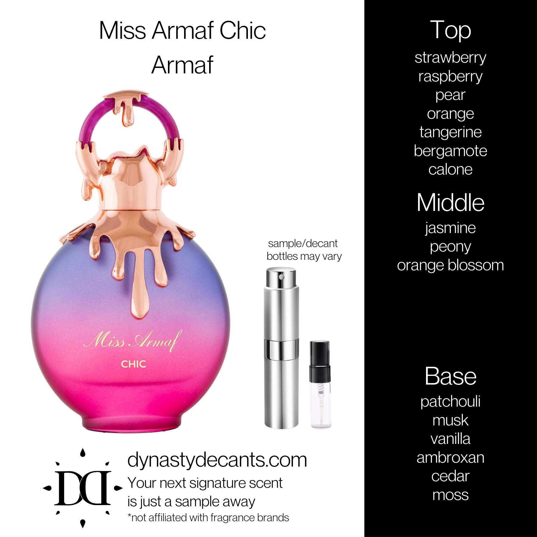 Miss Armaf Chic by Armaf | Fragrance Sample | Decant