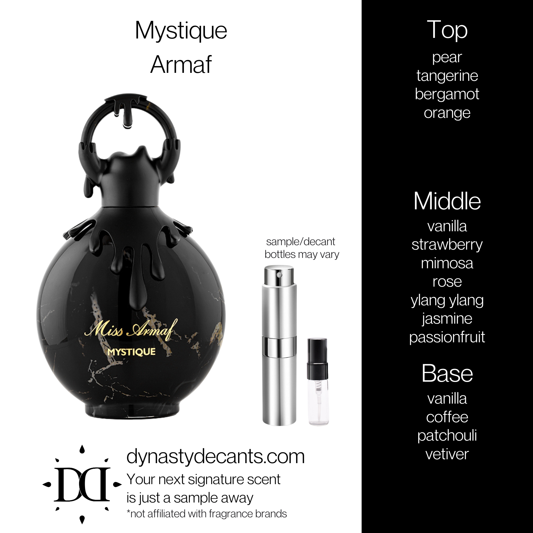 Mystique by Armaf | Fragrance Sample | Decant