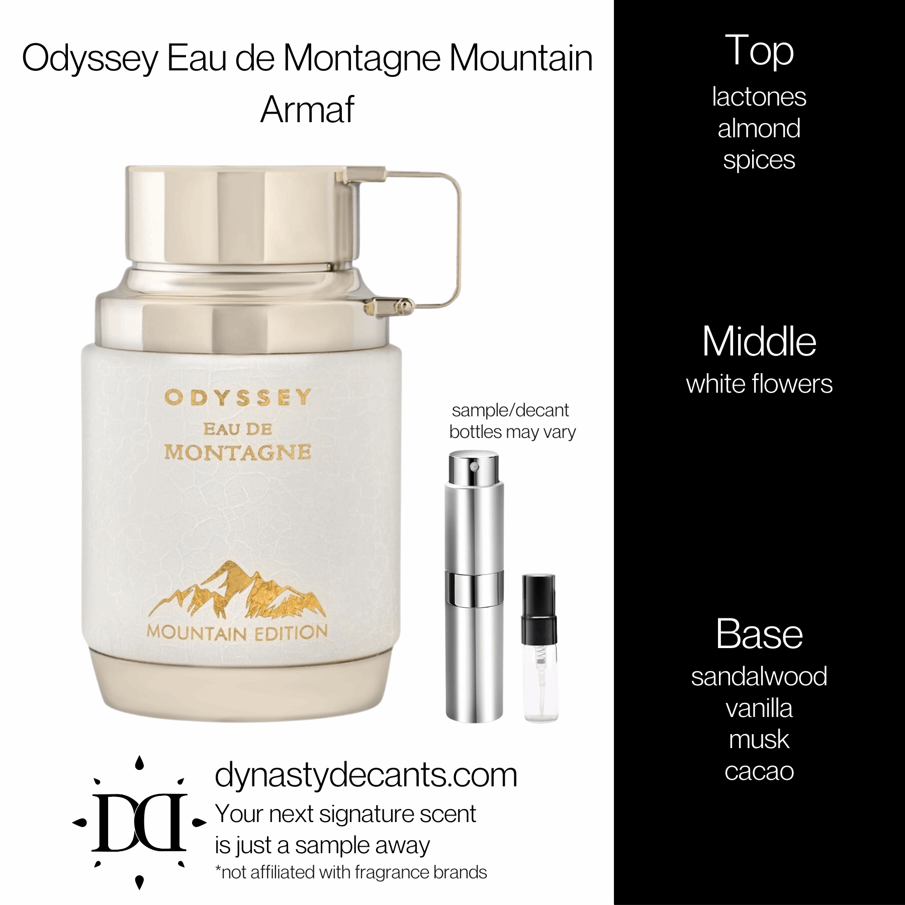 Odyssey Eau de Montagne Mountain by Armaf | Fragrance Sample | Decant