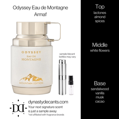 Odyssey Eau de Montagne by Armaf | Fragrance Sample | Decant
