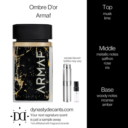 Ombre D'or by Armaf | Fragrance Sample | Decant