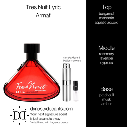 Tres Nuit Lyric by Armaf | Fragrance Sample | Decant