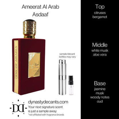 Ameerat Al Arab by Asdaaf | Fragrance Sample | Decant