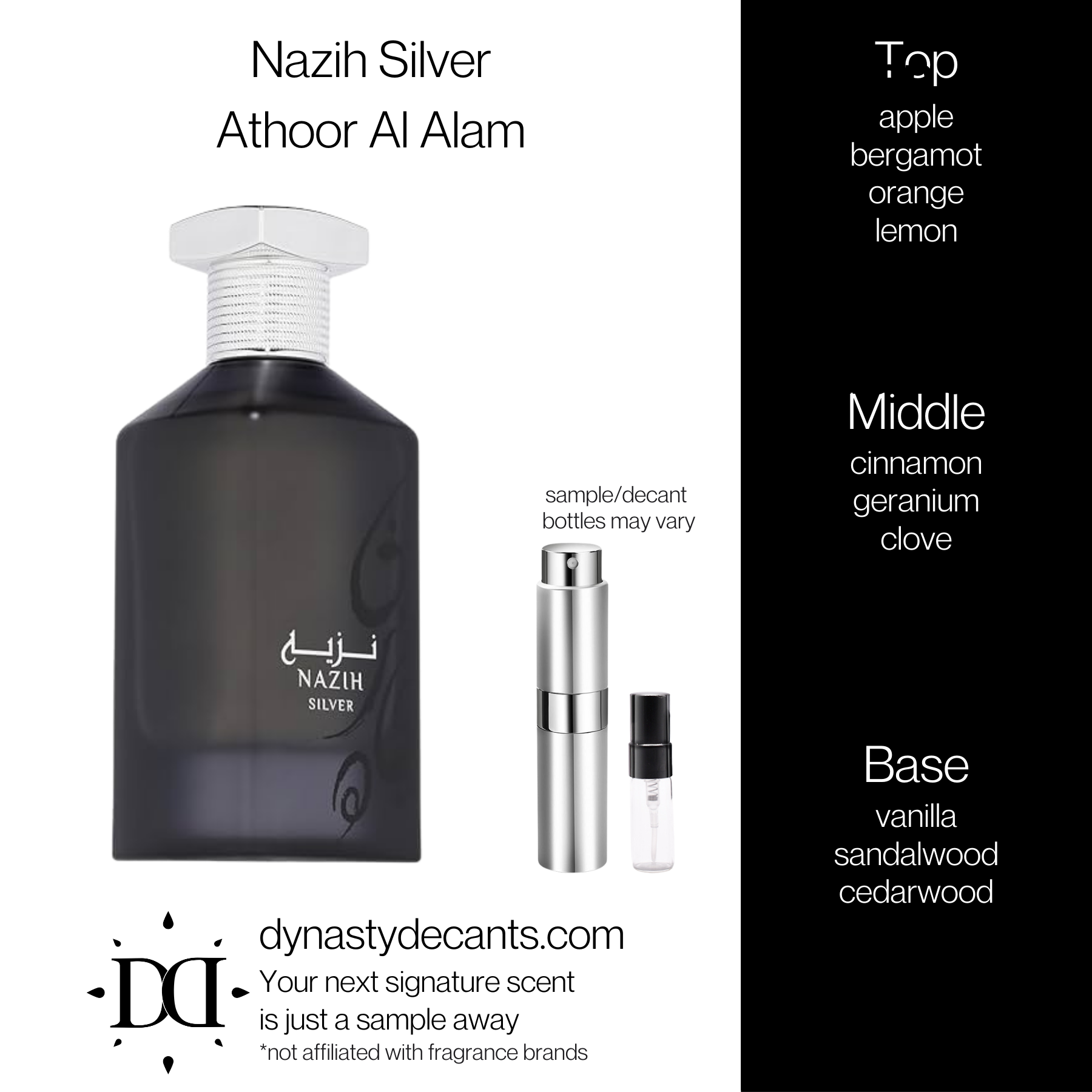 Nazih Silver by Athoor Al Alam | Fragrance Sample | Decant