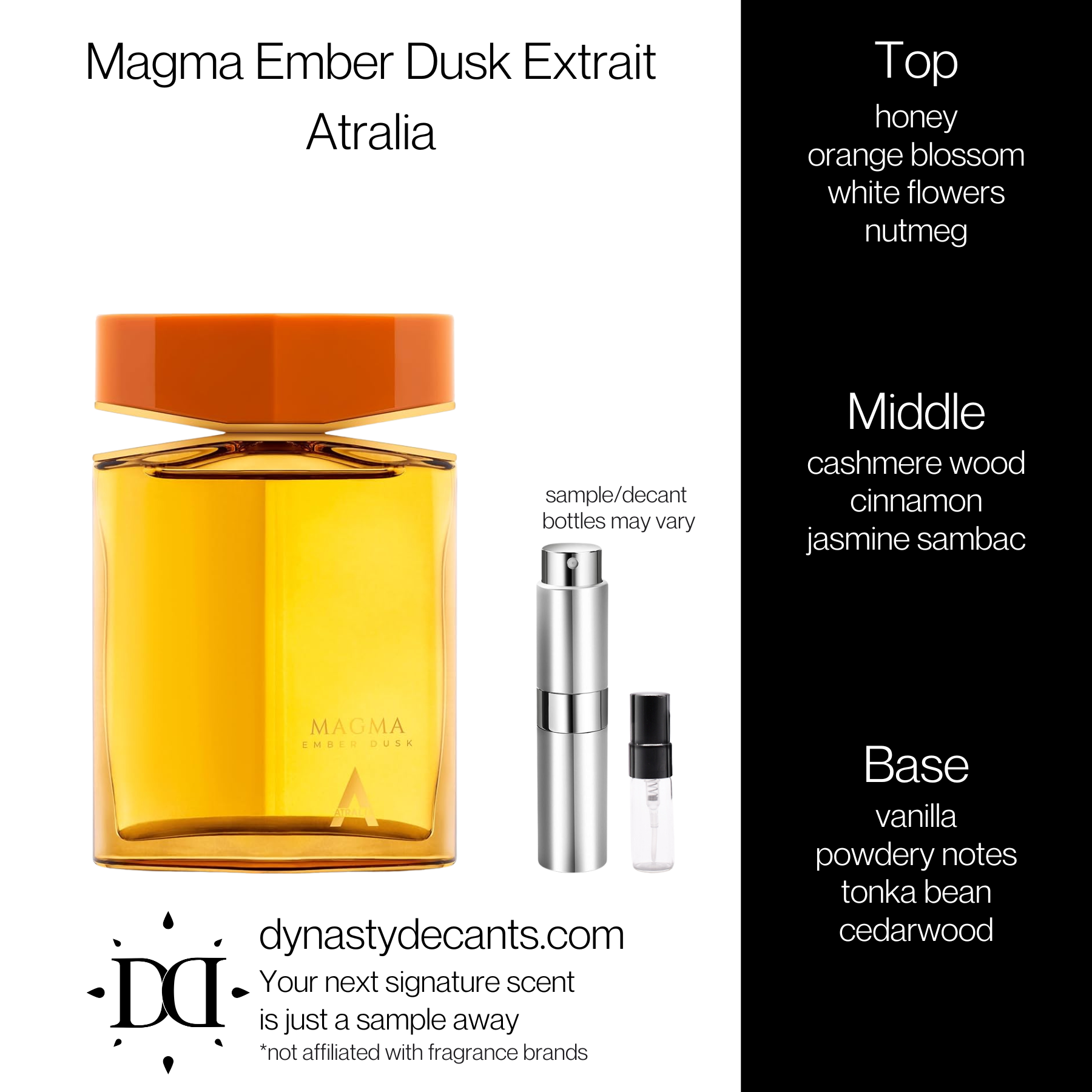 Magma Ember Dusk Extrait by Atralia | Fragrance Sample | Decant