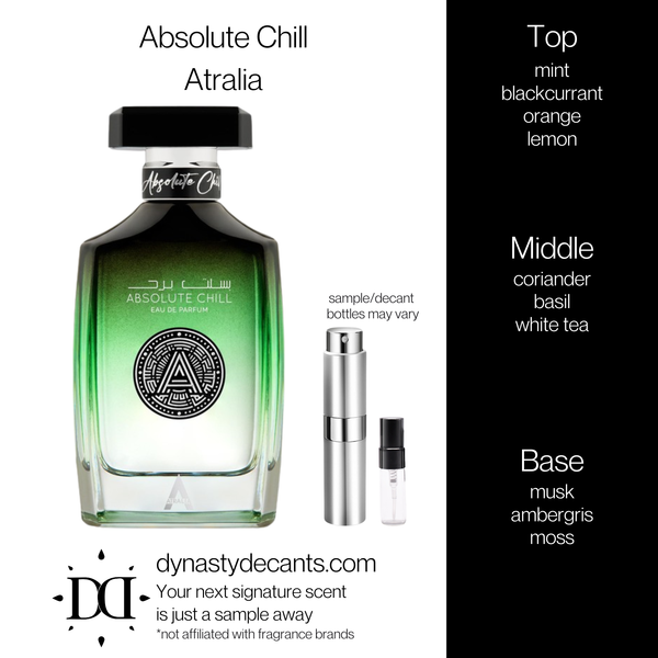 Absolute Chill by Atralia | Fragrance Sample | Decant