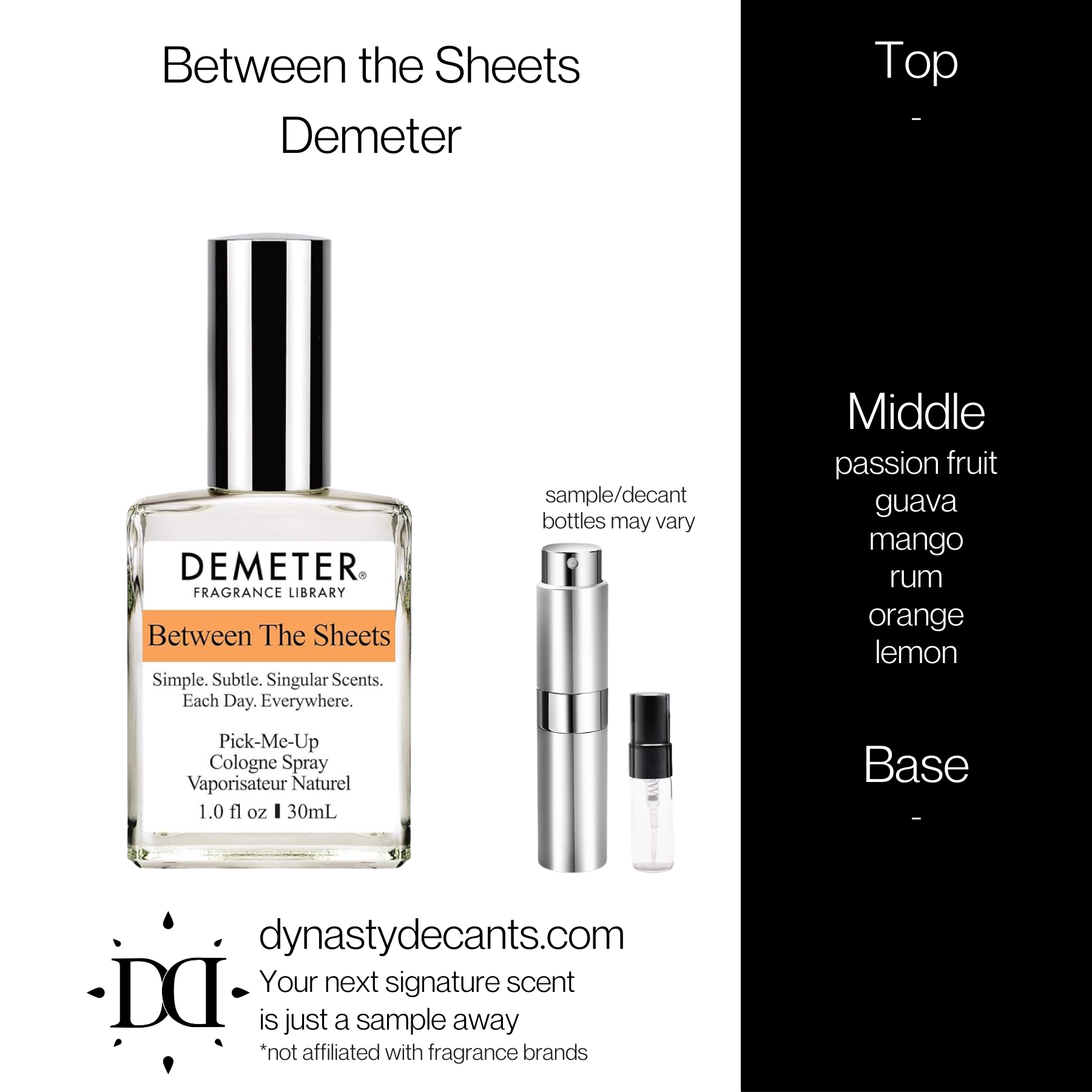 Between The Sheets by Demeter  | Fragrance Sample | Decant