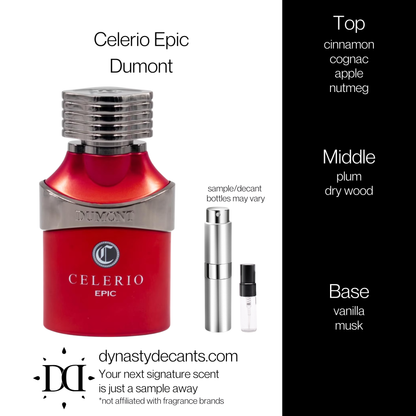 Celerio Epic by Dumont | Fragrance Sample | Decant