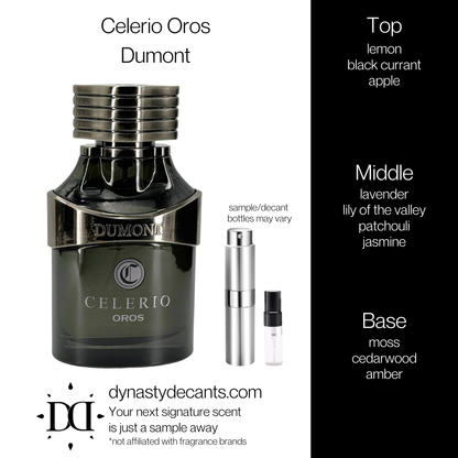 Celerio Oros by Dumont | Fragrance Sample | Decant