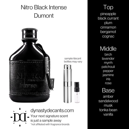 Nitro Black Intense by Dumont | Fragrance Sample | Decant