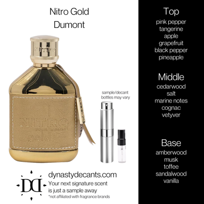 Nitro Gold by Dumont | Fragrance Sample | Decant