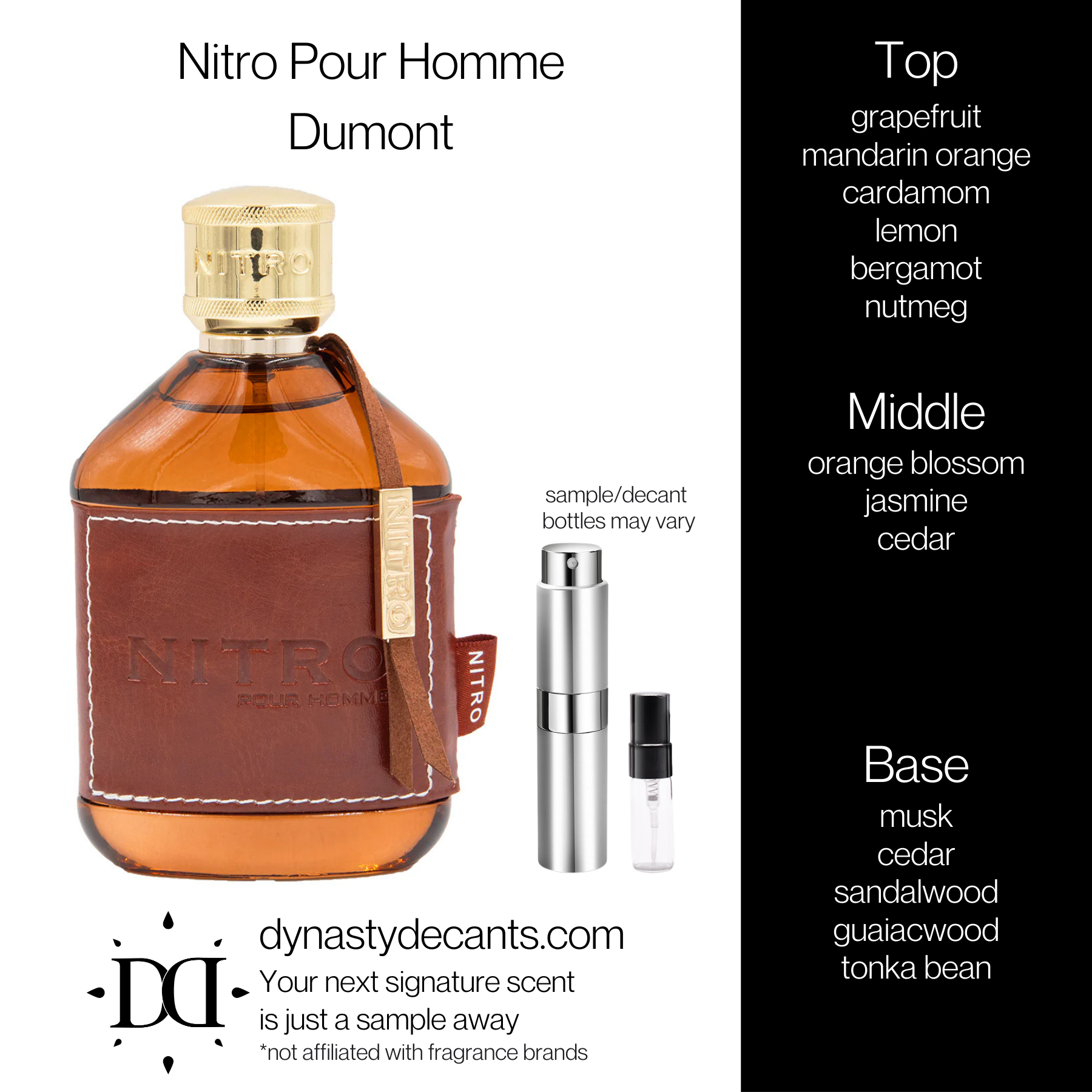 Nitro Pour Homme by Dumont | Fragrance Sample | Decant