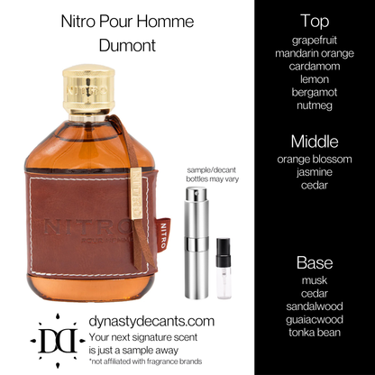 Nitro Pour Homme by Dumont | Fragrance Sample | Decant