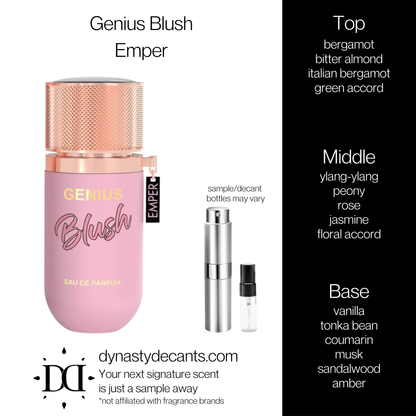 Genius Blush by Emper | Fragrance Sample | Decant