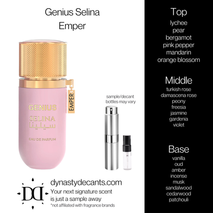 Genius Selina by Emper | Fragrance Sample | Decant