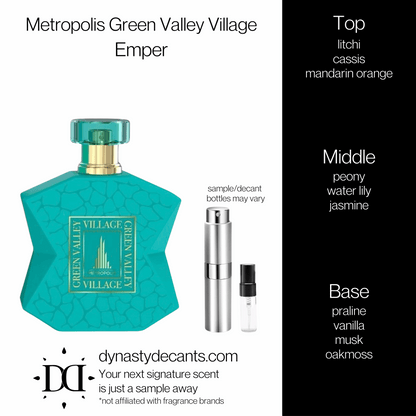 Metropolis Green Valley Village by Emper | Fragrance Sample | Decant