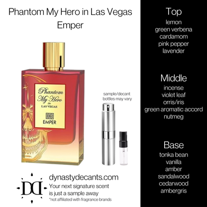 Phantom My Hero in Las Vegas by Emper | Fragrance Sample | Decant