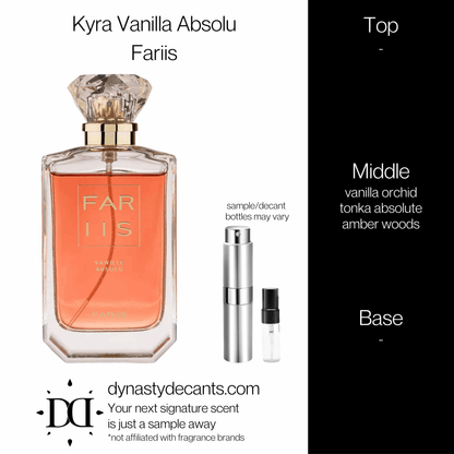 Kyra Vanilla Absolu by Fariis | Fragrance Sample | Decant