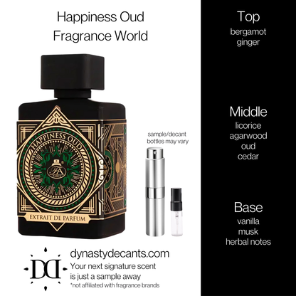 Happiness Oud by Fragrance World | Fragrance Sample | Decant