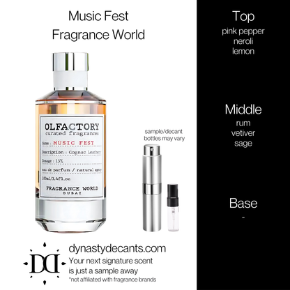 Music Fest by Fragrance World | Fragrance Sample | Decant