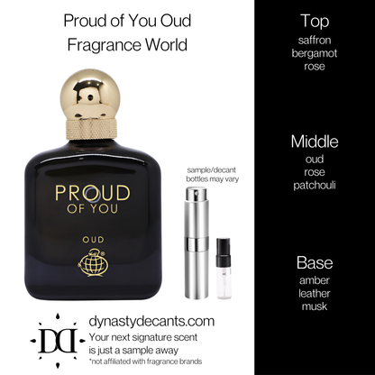 Proud of You Oud by Fragrance World | Fragrance Sample | Decant