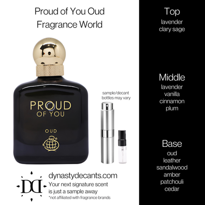 Proud of You Oud by Fragrance World | Fragrance Sample | Decant