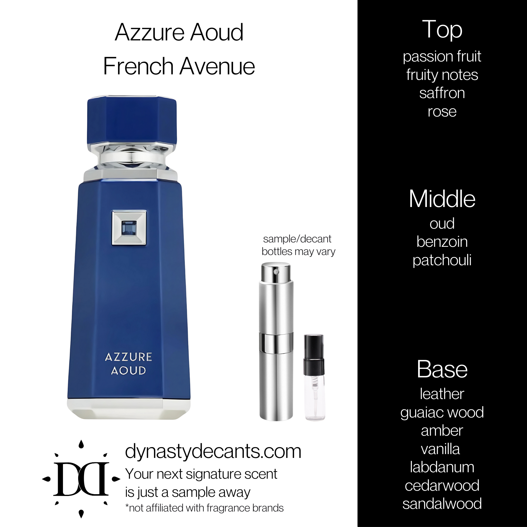 Azzure Aoud by French Avenue | Fragrance Sample | Decant