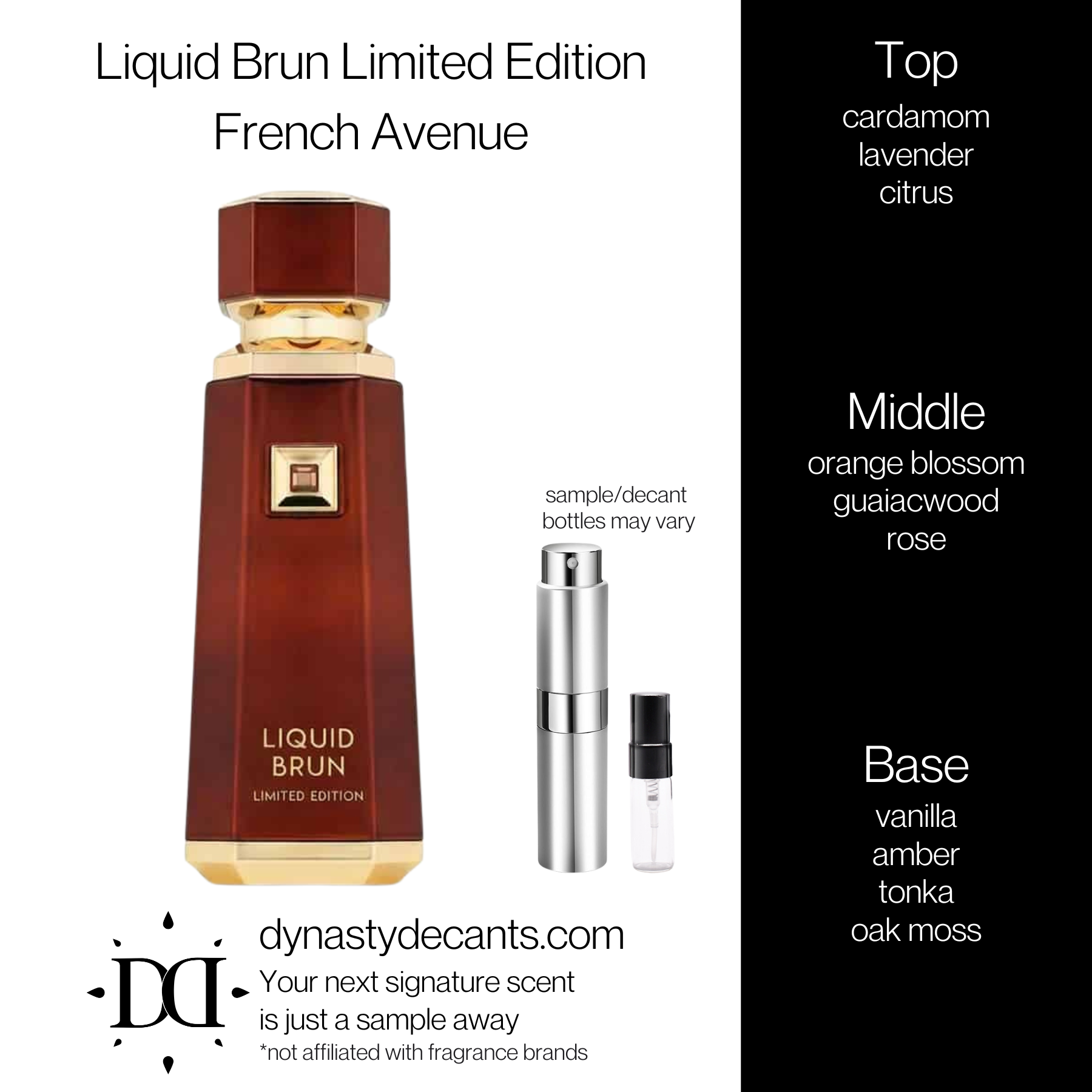 Liquid Brun Limited Edition by French Avenue | Fragrance Sample | Decant