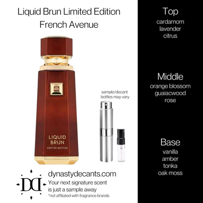 Liquid Brun Limited Edition by French Avenue | Fragrance Sample | Decant