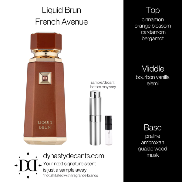 Liquid Brun by French Avenue | Fragrance Sample | Decant