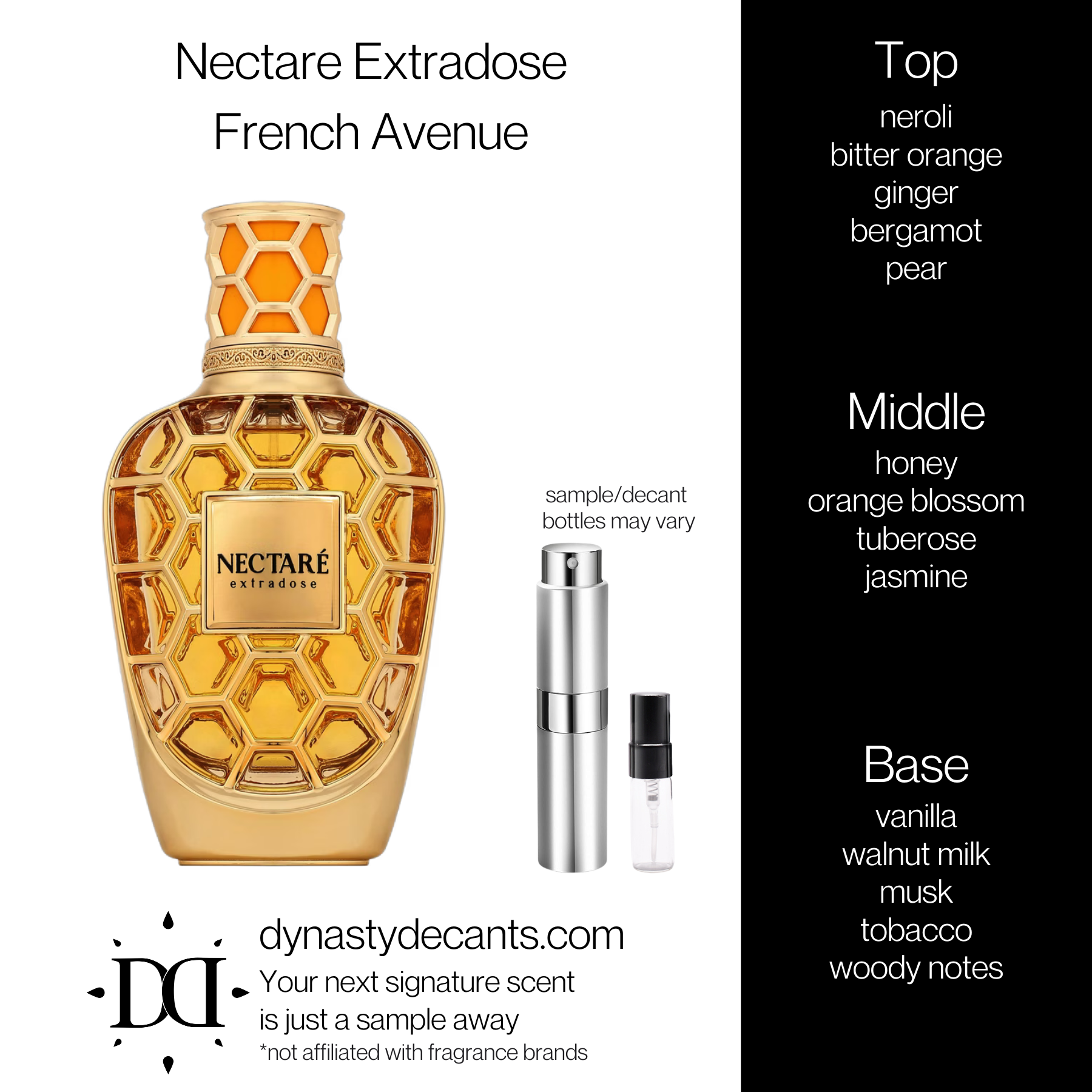 Nectare Extradose by French Avenue | Fragrance Sample | Decant