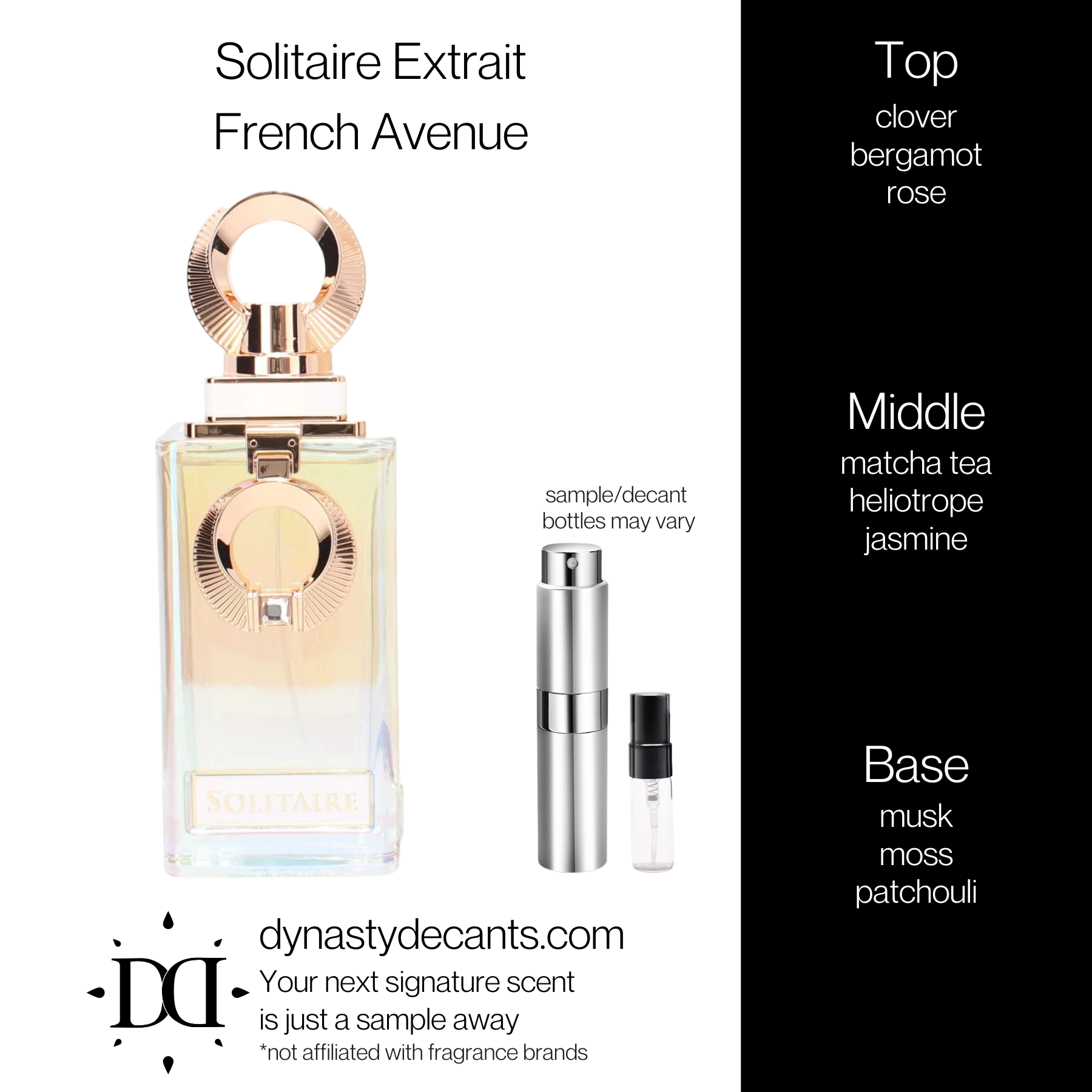 Solitaire Extrait by French Avenue | Fragrance Sample | Decant