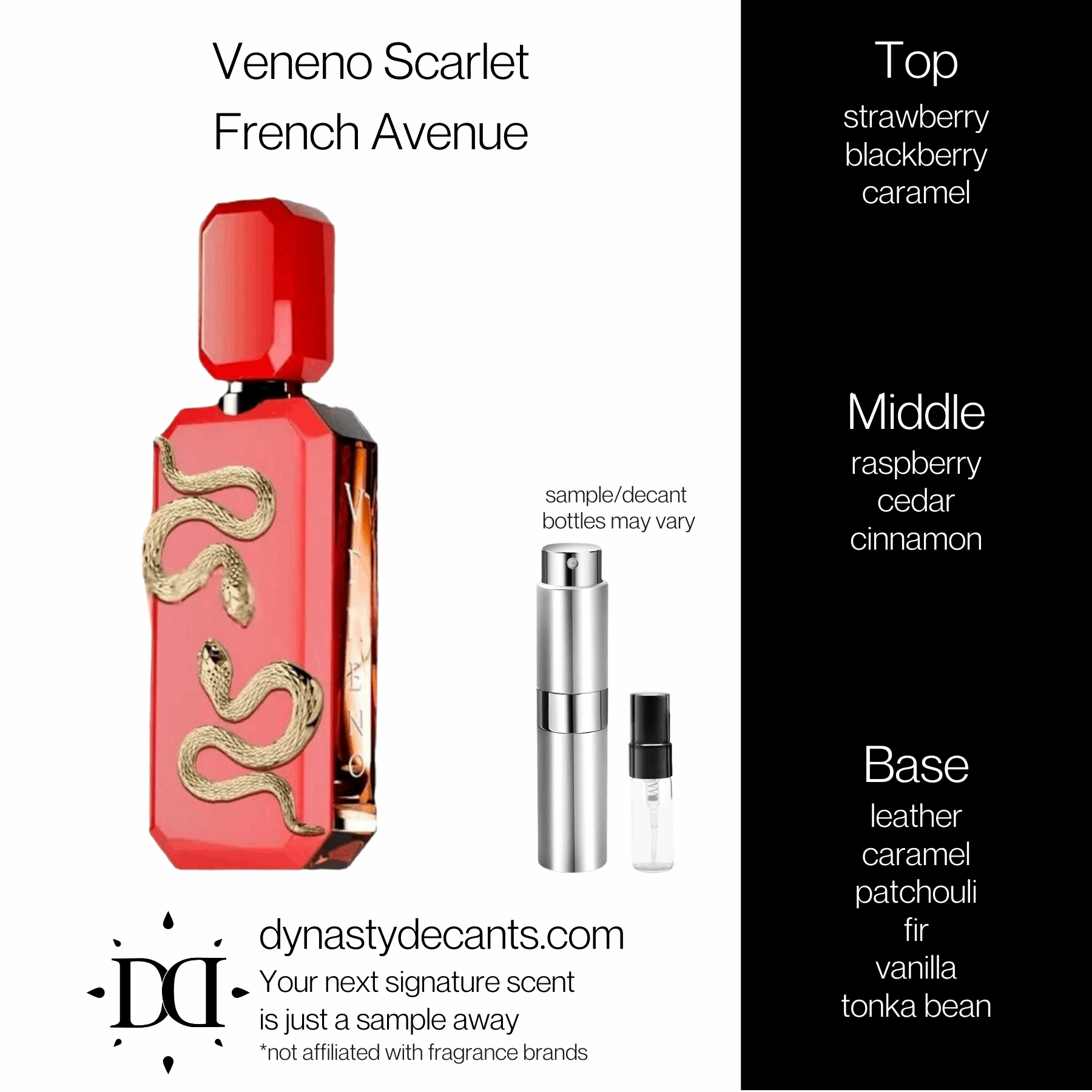 Veneno Scarlet by French Avenue | Fragrance Sample | Decant
