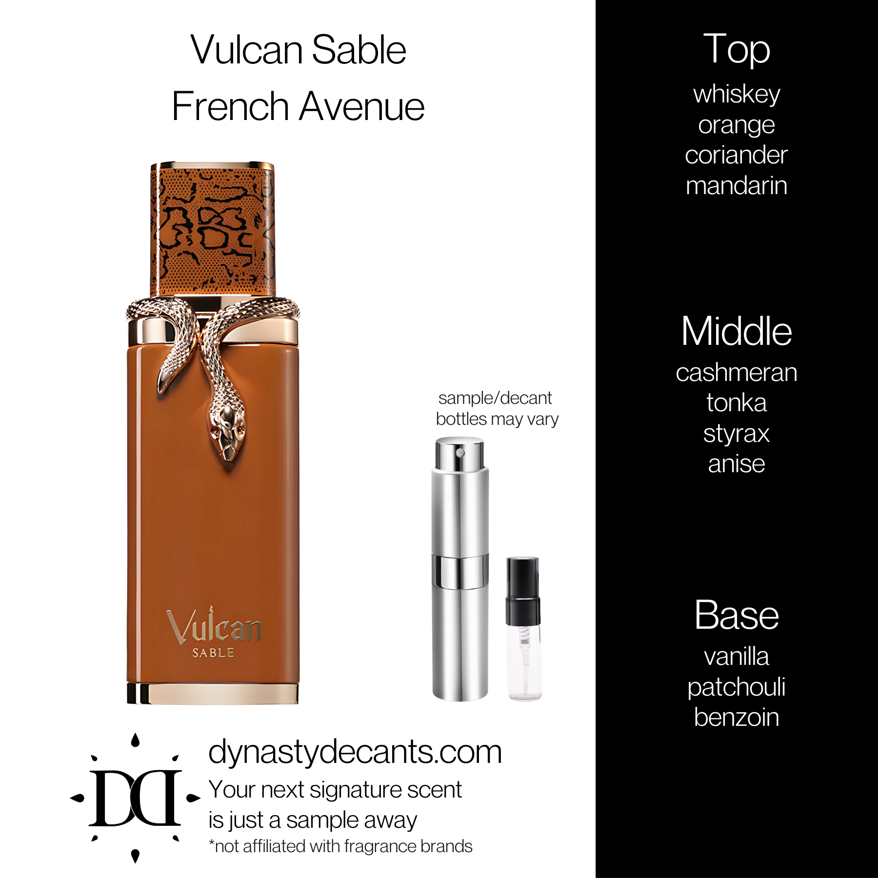 Vulcan Sable by French Avenue | Fragrance Sample | Decant