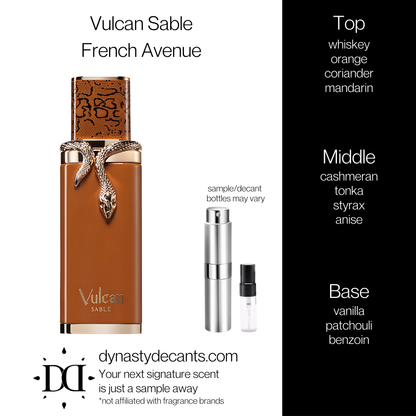 Vulcan Sable by French Avenue | Fragrance Sample | Decant